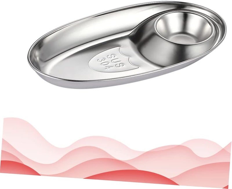 3 Pcs Stainless Steel Dipping Bowls For Condiments Sauces Snack Plates - Image 5